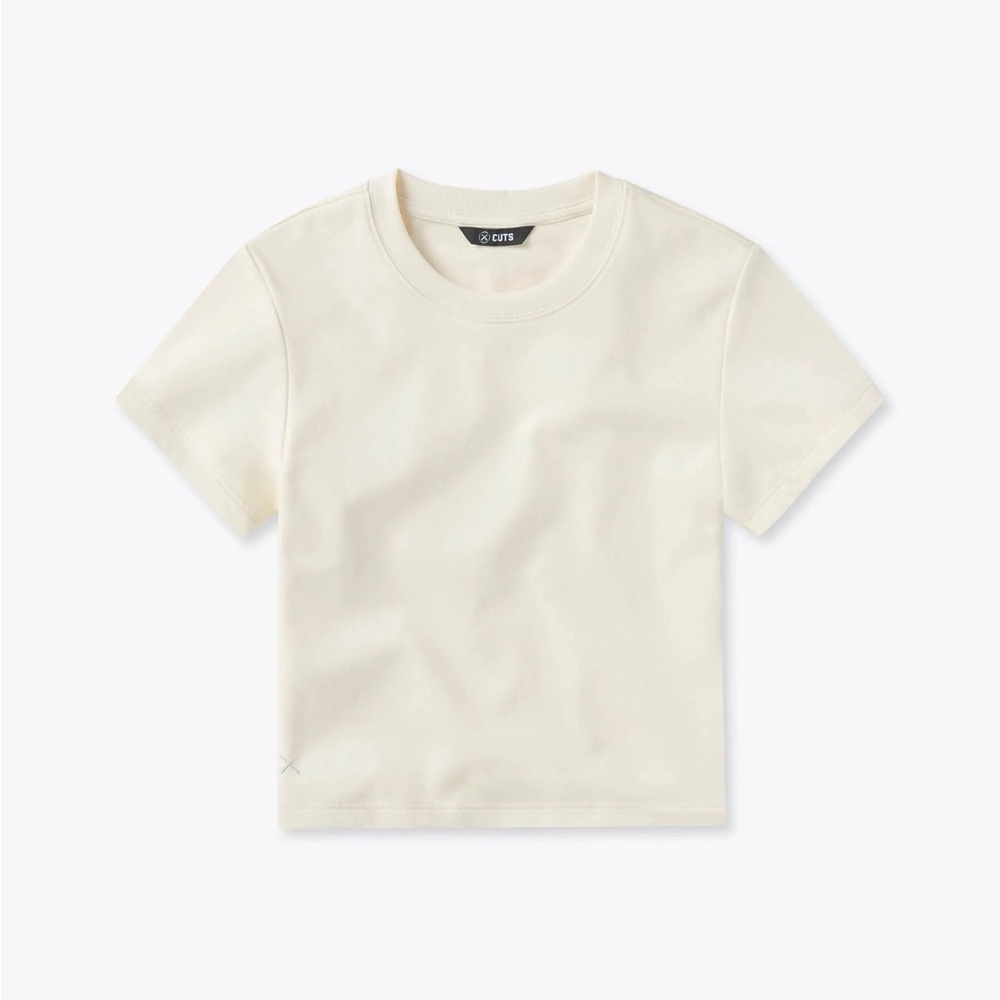 Cuts Tomboy Cream Crop Top